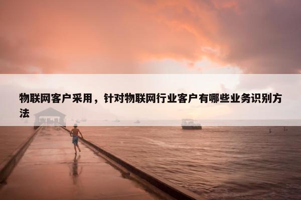 物联网客户采用，针对物联网行业客户有哪些业务识别方法