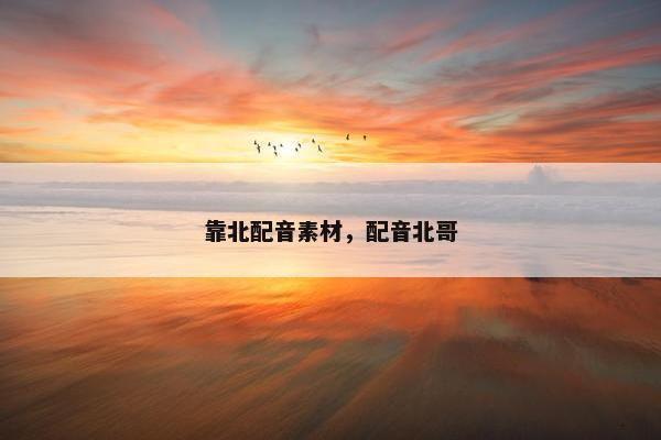 靠北配音素材，配音北哥