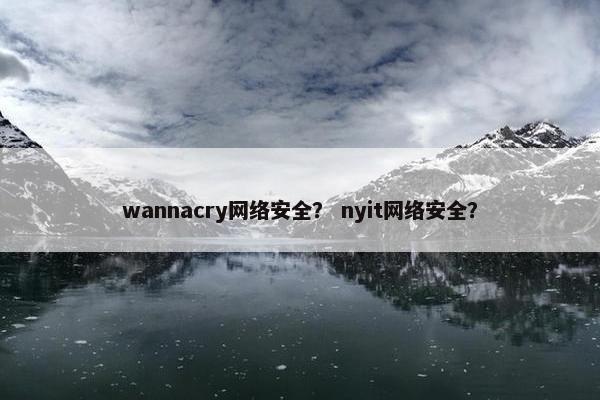 wannacry网络安全？ nyit网络安全？