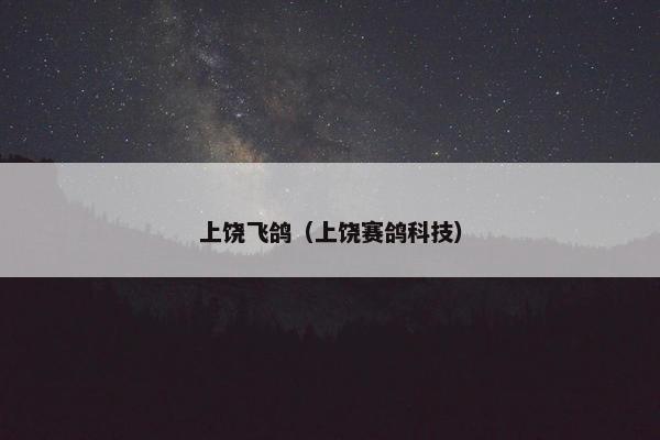 上饶飞鸽（上饶赛鸽科技）