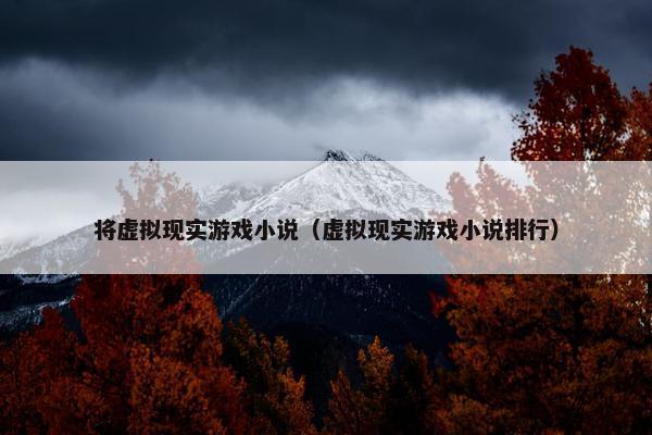 将虚拟现实游戏小说（虚拟现实游戏小说排行）