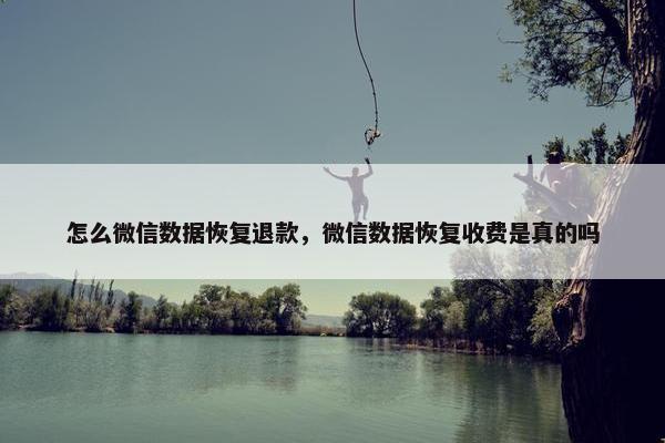 怎么微信数据恢复退款，微信数据恢复收费是真的吗