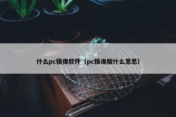 什么pc镜像软件（pc镜像版什么意思）