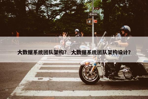 大数据系统团队架构？ 大数据系统团队架构设计？