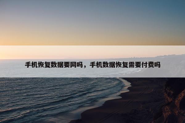 手机恢复数据要网吗，手机数据恢复需要付费吗