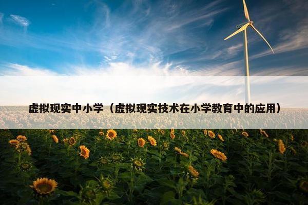 虚拟现实中小学（虚拟现实技术在小学教育中的应用）