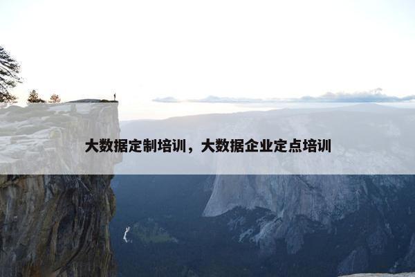 大数据定制培训，大数据企业定点培训