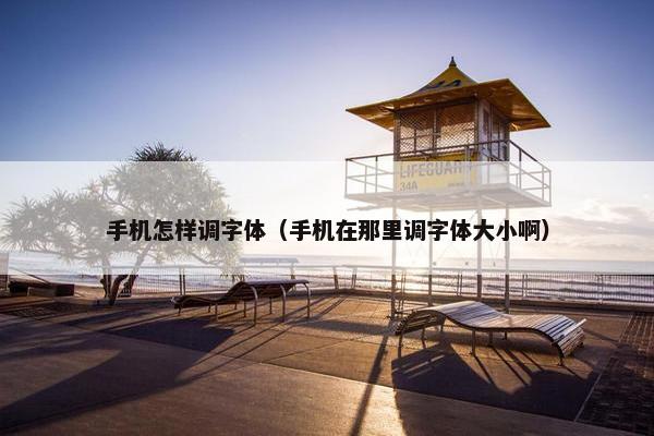 手机怎样调字体（手机在那里调字体大小啊）