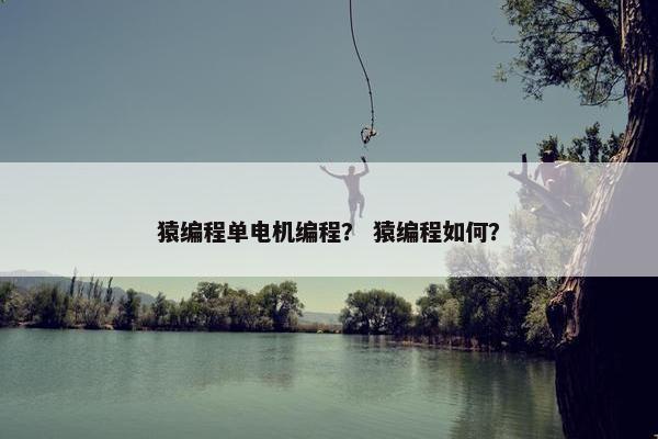 猿编程单电机编程？ 猿编程如何？