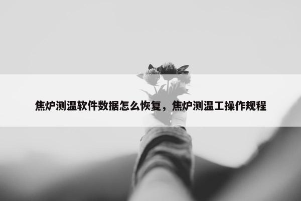 焦炉测温软件数据怎么恢复，焦炉测温工操作规程