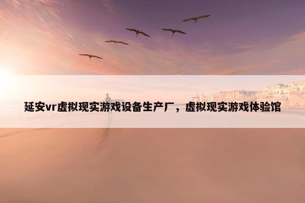 延安vr虚拟现实游戏设备生产厂，虚拟现实游戏体验馆