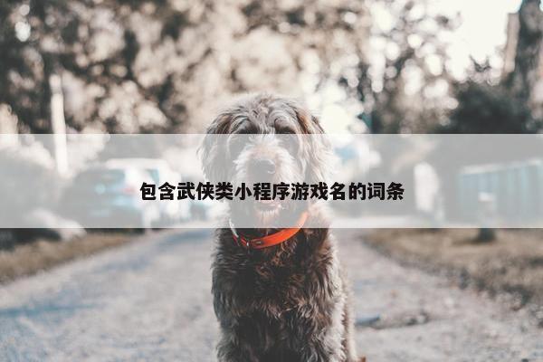 包含武侠类小程序游戏名的词条