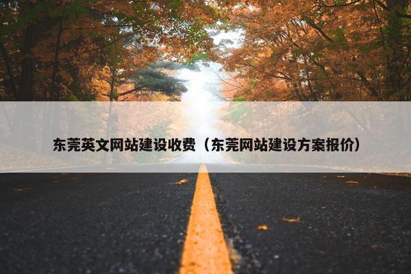 东莞英文网站建设收费（东莞网站建设方案报价）