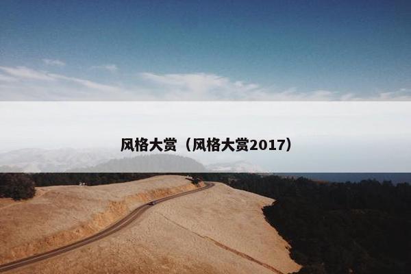 风格大赏（风格大赏2017）