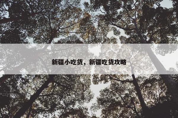 新疆小吃货，新疆吃货攻略