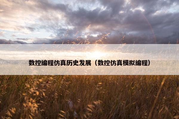 数控编程仿真历史发展（数控仿真模拟编程）