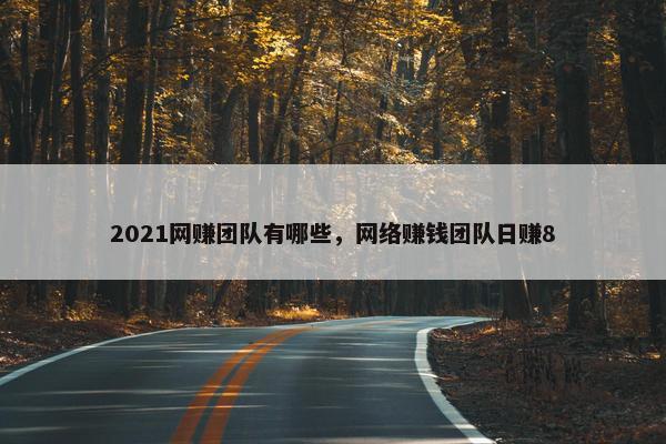2021网赚团队有哪些，网络赚钱团队日赚8