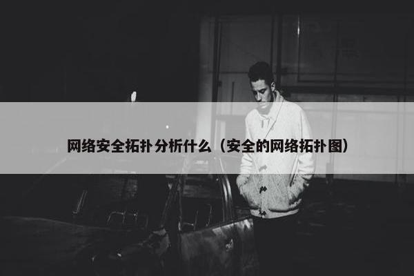 网络安全拓扑分析什么（安全的网络拓扑图）