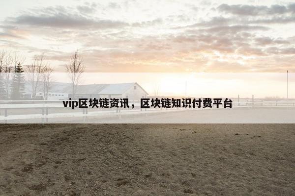 vip区块链资讯，区块链知识付费平台