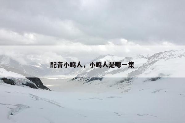 配音小鸣人，小鸣人是哪一集