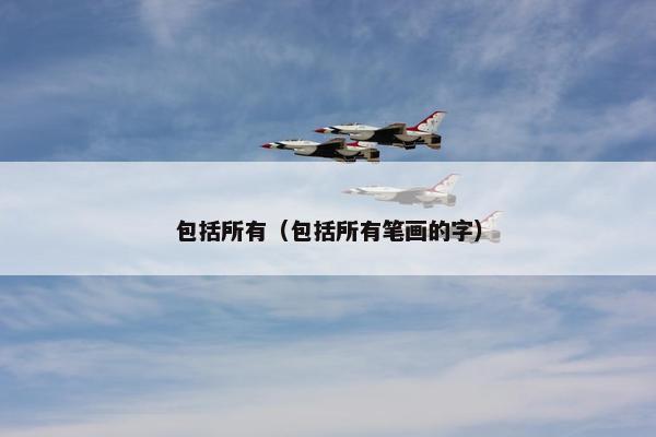 包括所有（包括所有笔画的字）