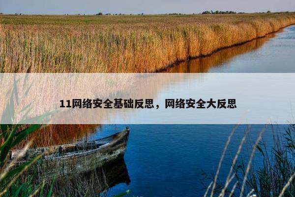 11网络安全基础反思，网络安全大反思