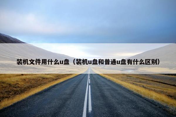 装机文件用什么u盘（装机u盘和普通u盘有什么区别）