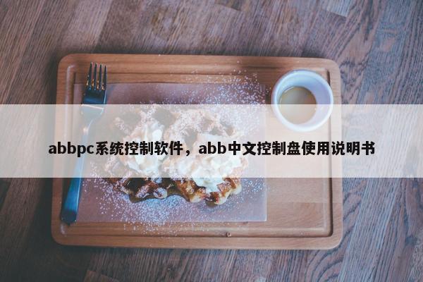 abbpc系统控制软件，abb中文控制盘使用说明书
