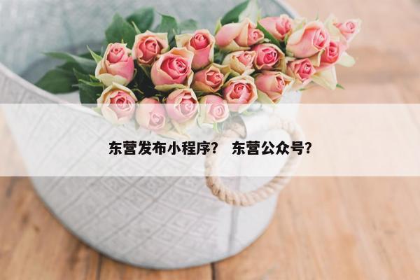 东营发布小程序？ 东营公众号？
