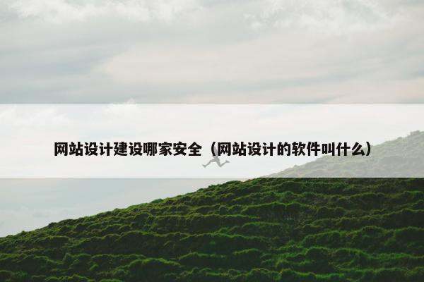 网站设计建设哪家安全（网站设计的软件叫什么）