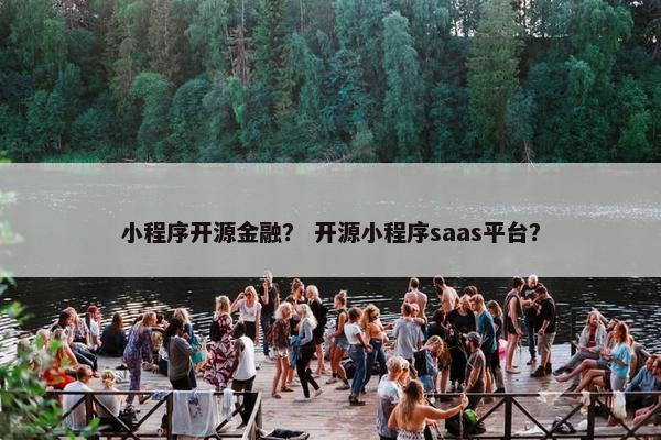 小程序开源金融？ 开源小程序saas平台？