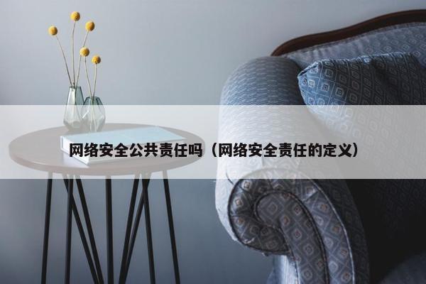 网络安全公共责任吗（网络安全责任的定义）