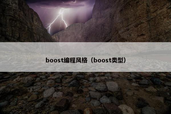 boost编程风格（boost类型）