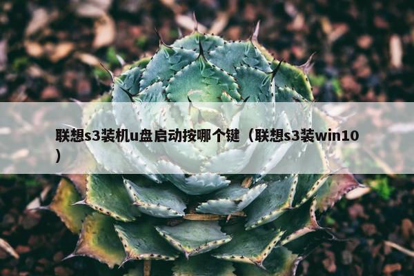 联想s3装机u盘启动按哪个键（联想s3装win10）