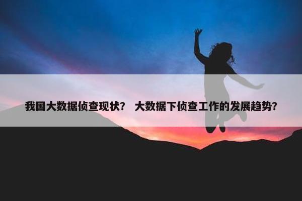 我国大数据侦查现状？ 大数据下侦查工作的发展趋势？