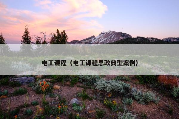 电工课程（电工课程思政典型案例）