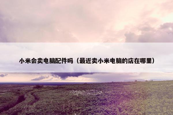 小米会卖电脑配件吗（最近卖小米电脑的店在哪里）