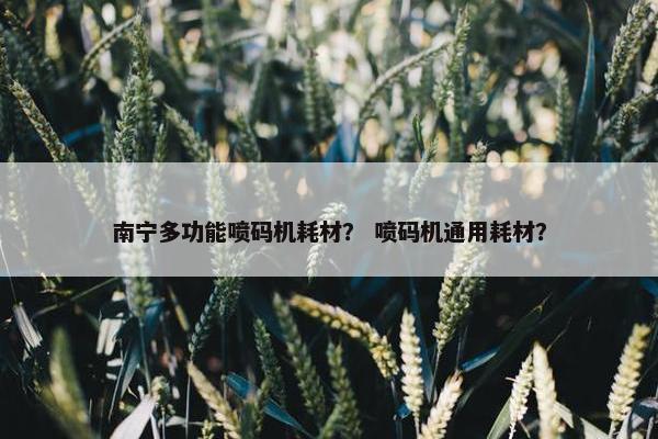 南宁多功能喷码机耗材？ 喷码机通用耗材？