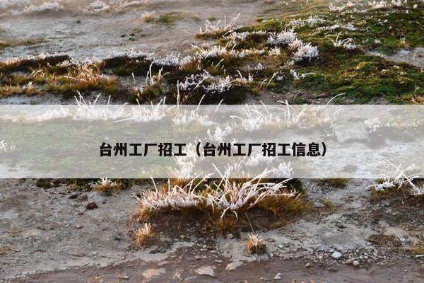 台州工厂招工（台州工厂招工信息）