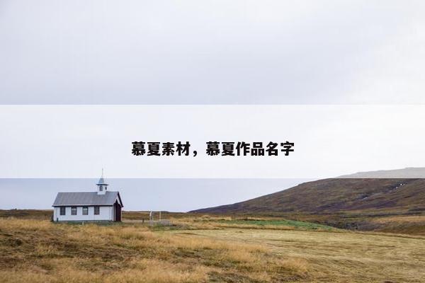 慕夏素材，慕夏作品名字
