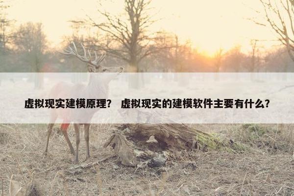 虚拟现实建模原理？ 虚拟现实的建模软件主要有什么？