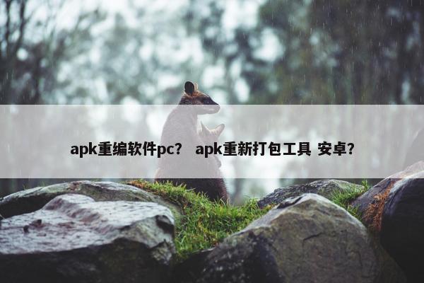 apk重编软件pc？ apk重新打包工具 安卓？