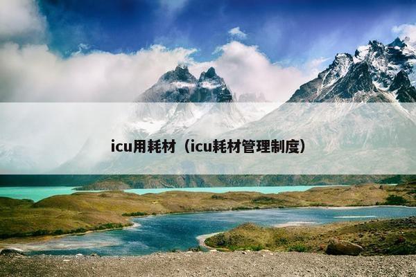 icu用耗材（icu耗材管理制度）