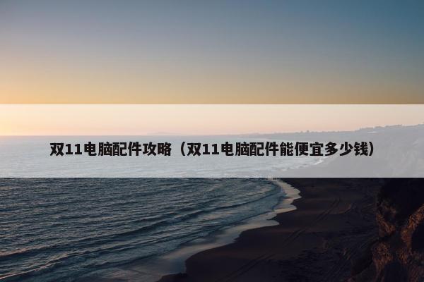 双11电脑配件攻略（双11电脑配件能便宜多少钱）