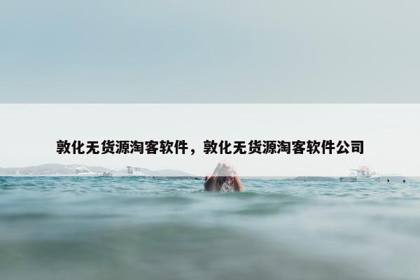 敦化无货源淘客软件，敦化无货源淘客软件公司