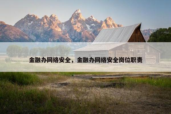 金融办网络安全，金融办网络安全岗位职责