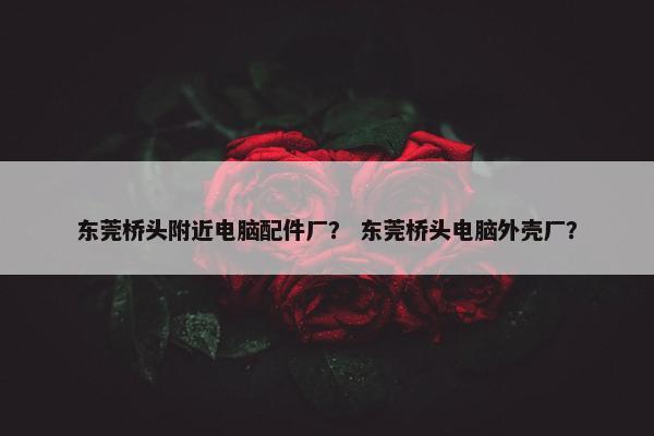 东莞桥头附近电脑配件厂？ 东莞桥头电脑外壳厂？