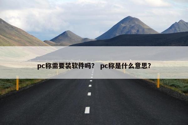 pc称需要装软件吗？ pc称是什么意思？