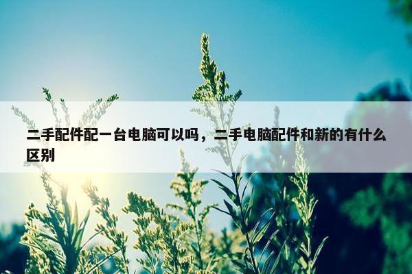 二手配件配一台电脑可以吗，二手电脑配件和新的有什么区别