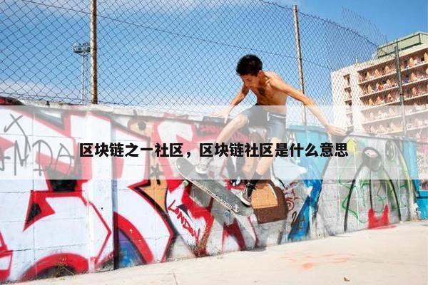 区块链之一社区，区块链社区是什么意思